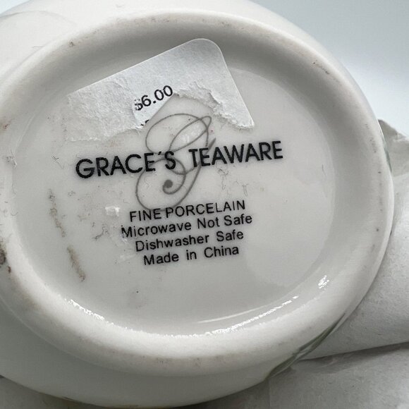 Grace's Teaware Fine Porcelain Chicken Sugar Bowl Trinket dish bees Leaves Insec - Picture 11 of 11